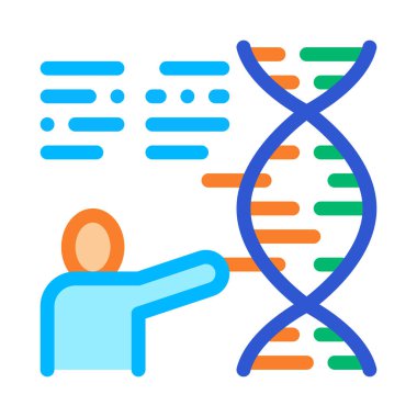 Human Genetics Research Biohacking Icon Vector Illustration