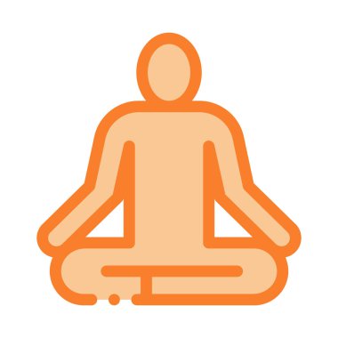 Yoga Poz Biyohack Simge Vektörü İllüstrasyonu