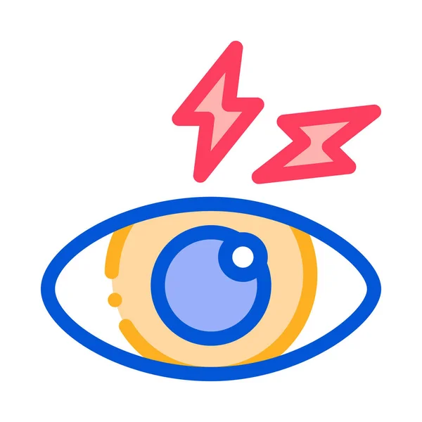 Eye Ache Icon Vector Outline Illustration — Stock Vector