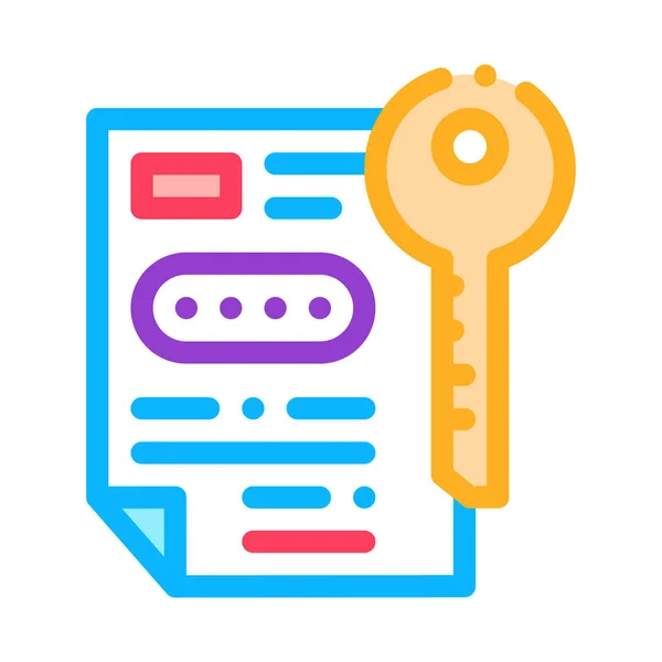 Protection Agreement Icon Vector Outline Illustration — ストックベクタ