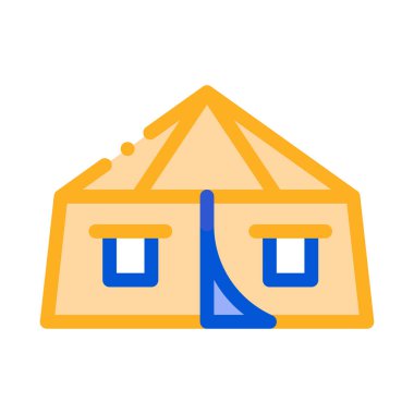 Tourist Tent Icon Vector Outline Illustration