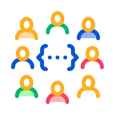 Fikir Tartışması Simgesi Vektör Özeti İllüstrasyonu