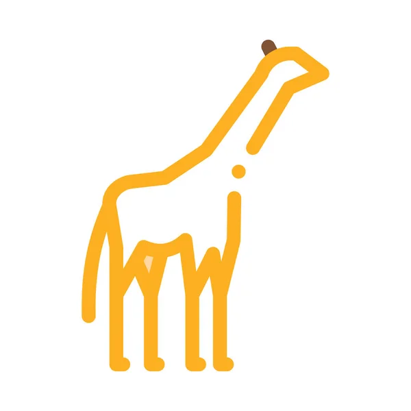 Illustration vectorielle de contour d'icône de girafe — Image vectorielle