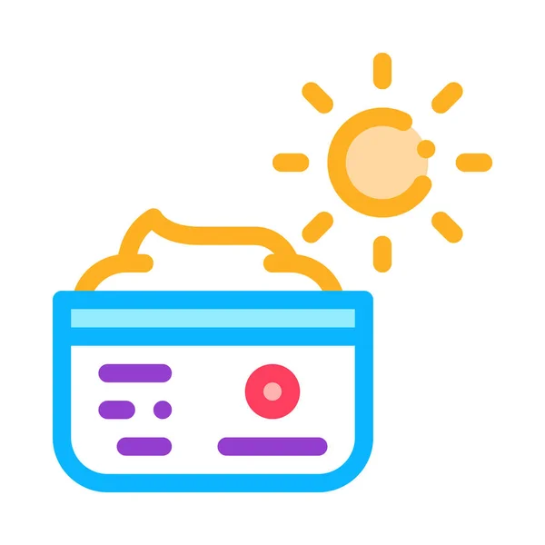 Daily Cream Icon Vector Outline Illustration — ストックベクタ