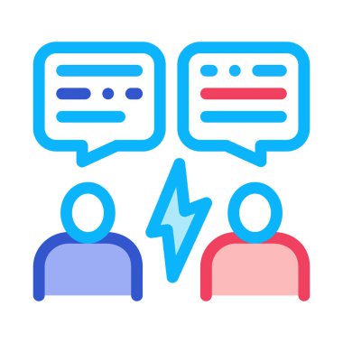 Tartışma Simgesi Vektör Özeti Resimleri Oy Veriliyor