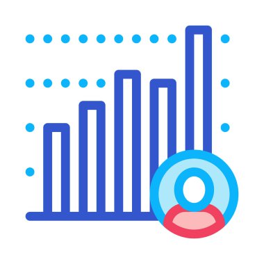 Aday İstatistik Simgesi Vektör Özeti İllüstrasyonu