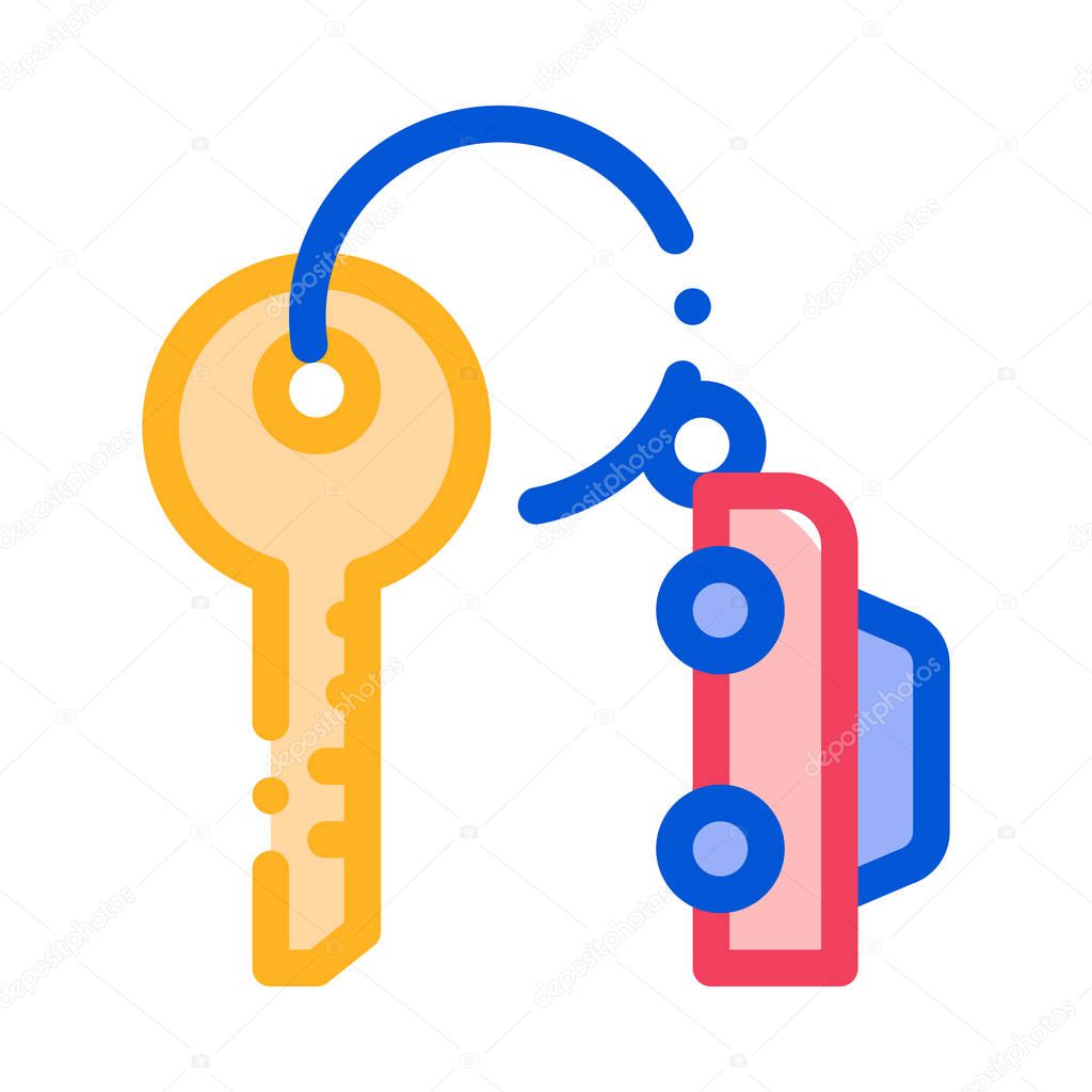 Car Keys Icon Vector Outline Illustration