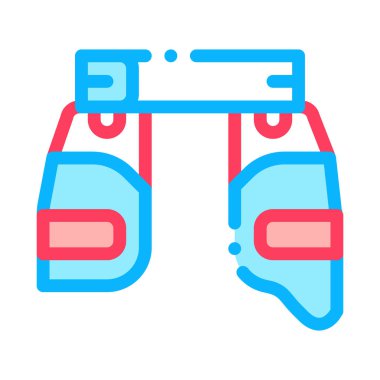 Güvenlik yeleği simgesi vektör çizimi çizimi