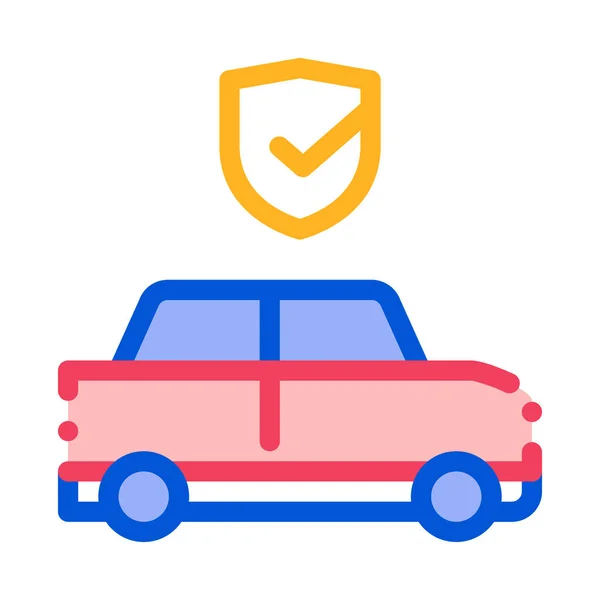 Parking Auto Confirmation Icon Vector Outline Illustration — Stock vektor