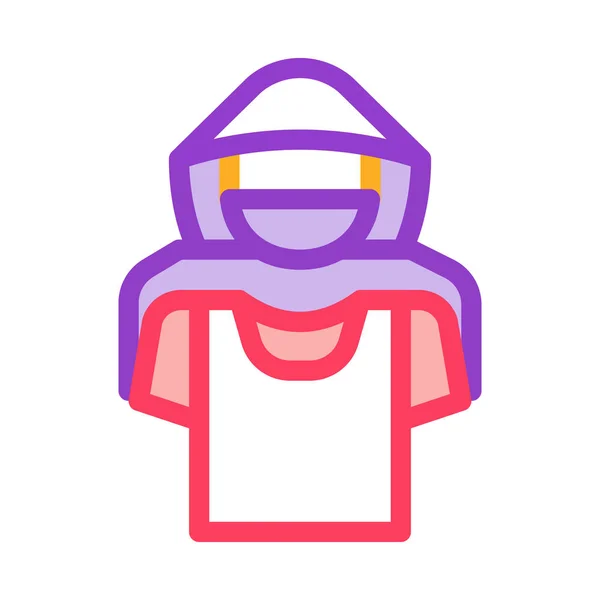 T-Shirt Ladendieb Konzept Symbol Vektor Umriss Illustration — Stockvektor