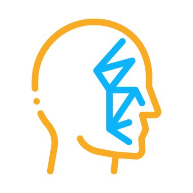 Nokta Noktası Projektörlerinden Yüz Taraması Simge Vektör Çizimi ResmiComment