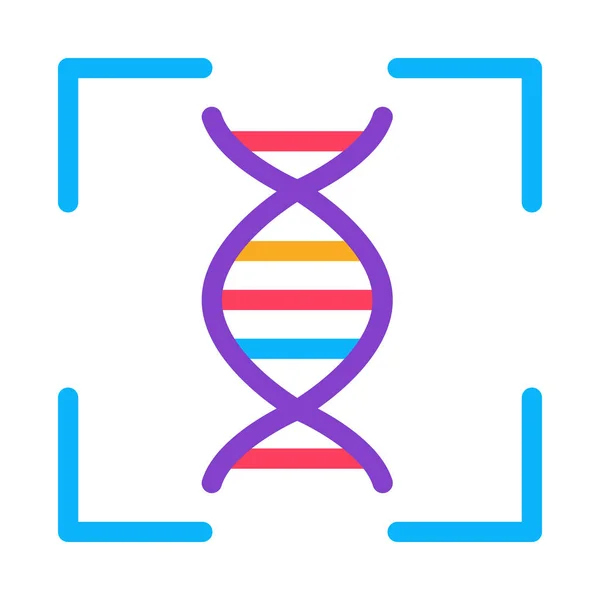 Ilustração do esboço do vetor do ícone do teste de DNA humano — Vetor de Stock