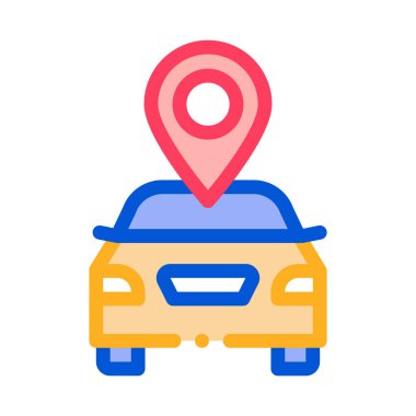 Coğrafi Mekanizma Logo Simgesi Vektör Özeti Resimlemesi