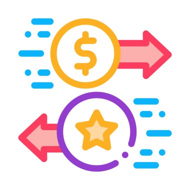 Para Simgesi Vektör Özeti İllüstrasyonu Karşılığında İkramiyeleri Değiştir