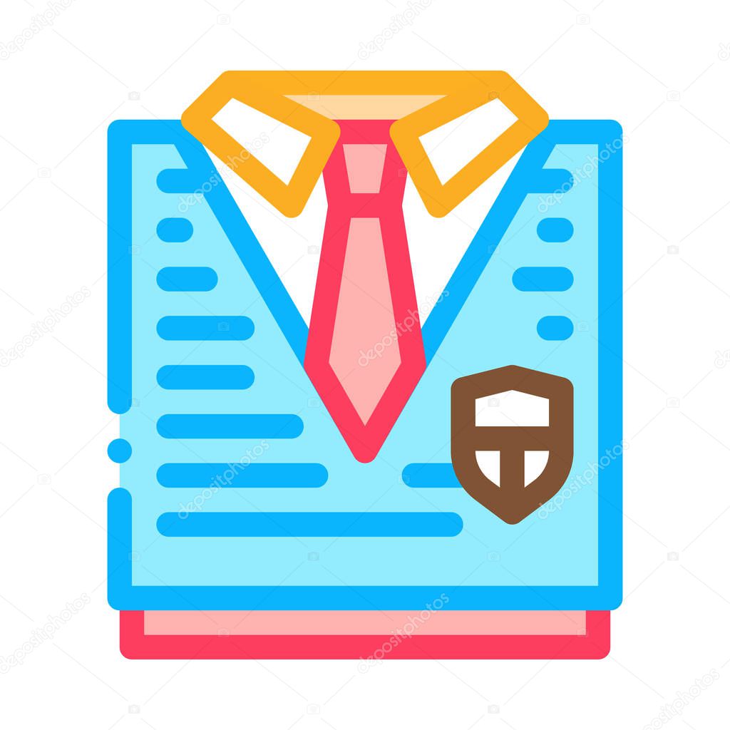 Academy Uniform Concept Icon Vector Outline Illustration