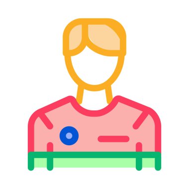 Futbolcu Oyuncu Simgesi Çizim Çizimi