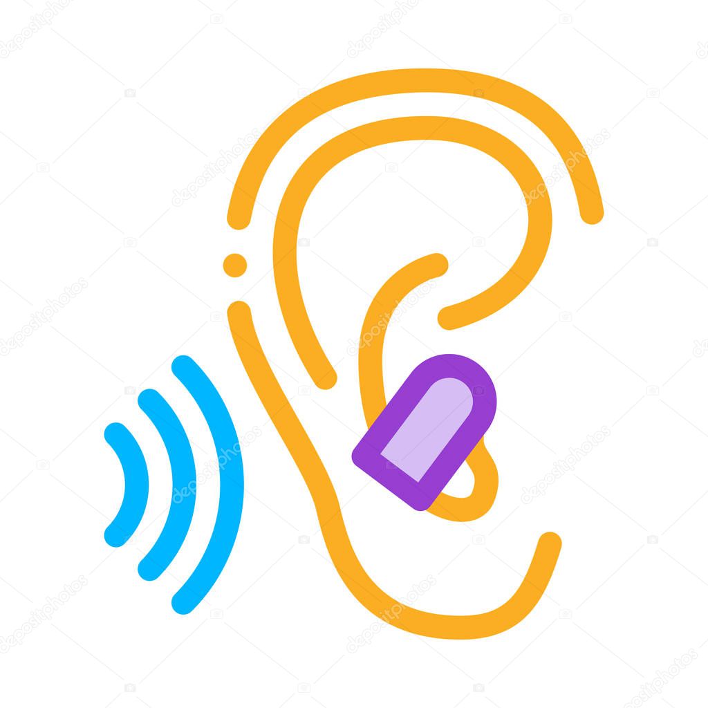 Ear Plug For Sleeping Icon Outline Illustration
