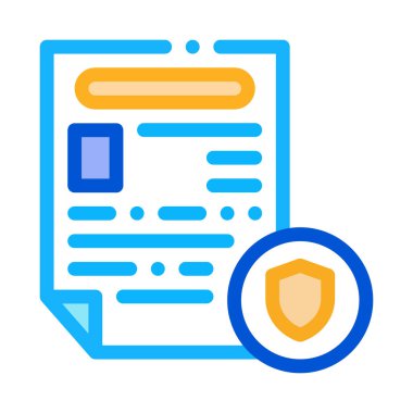 Polis Raporu Çalışma Kağıdı Simgesi Çizimi