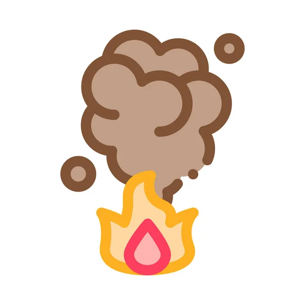 Conflagration Burn Flame Icon Outline Illustration — Stock vektor