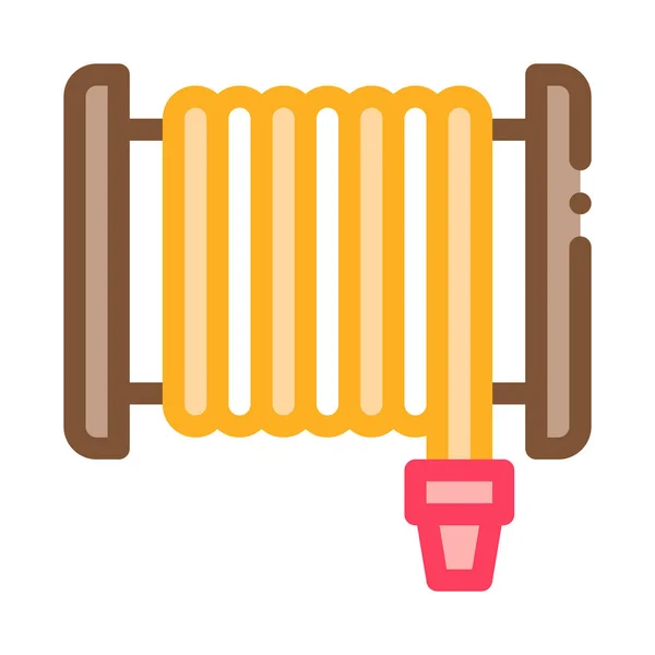 Firehose Hose Reel Icon Outline Illustration — стоковий вектор