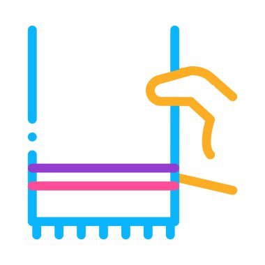 El Tutuşu Kumaş Peçete Simgesi Çizim Çizimi