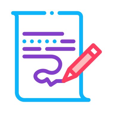 Kağıt Listesi ve Kalem Simgesi Çizimi