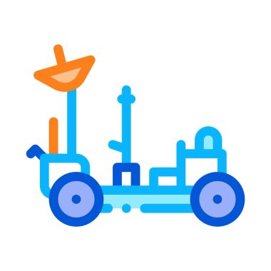 Astronot Ay Gezgini Simgesi Çizim Çizimi