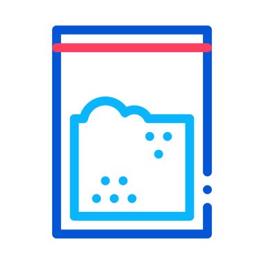 Kokain Uyuşturucu Torbası Simge Vektör Özeti İllüstrasyonu