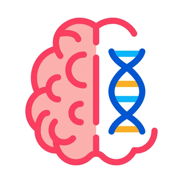 Ilustracja zarysu ikony wektora molekuły mózgu — Wektor stockowy