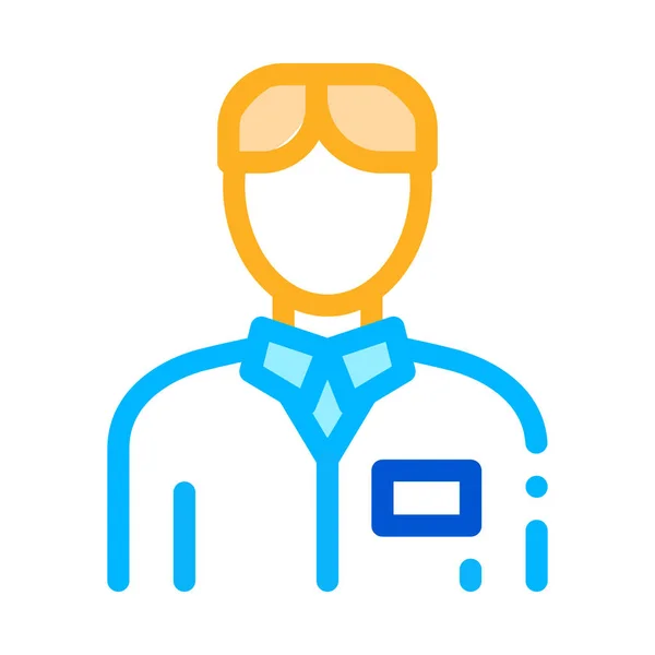 Enfermera silueta icono Vector esquema ilustración — Vector de stock