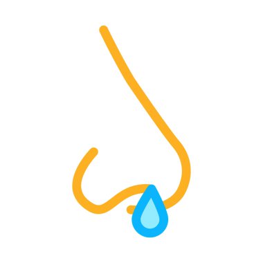 Koşan Burun Simgesi Vektör Özeti Çizimi