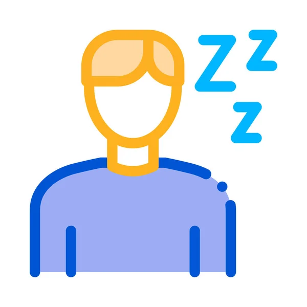 Uykusuzluk Adam Simge Vektör Özeti Çizimi — Stok Vektör