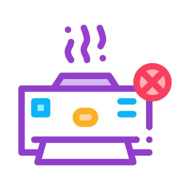 Kırık Yazıcı Simgesi Vektör Özeti ResmiComment