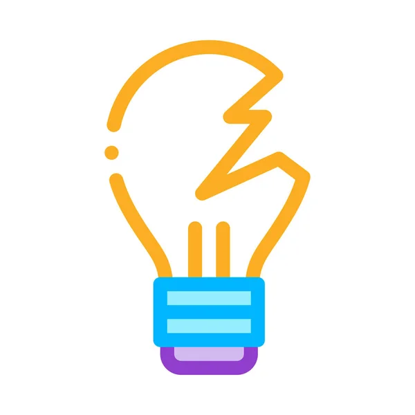 Illustration vectorielle de contour d'icône d'ampoule d'épave — Image vectorielle