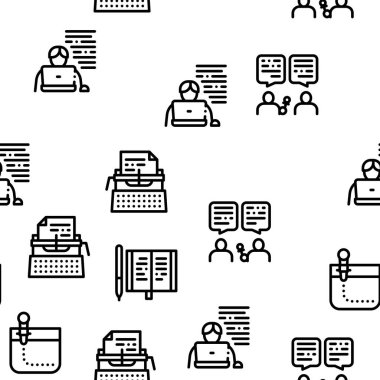 Gazeteci: Kusursuz Desen Vektörü