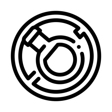 Şişe Çaprazlanmış Simge Vektör Özeti Çizimi