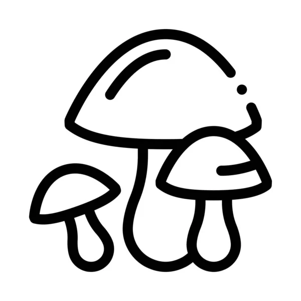 Ikona grzybów Wektor zarys ilustracji — Wektor stockowy