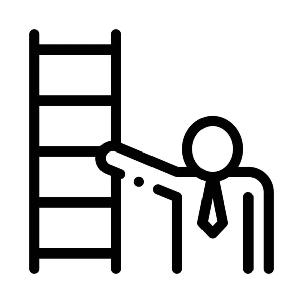 Emberi lépcsők ikon vektor vázlat illusztráció — Stock Vector