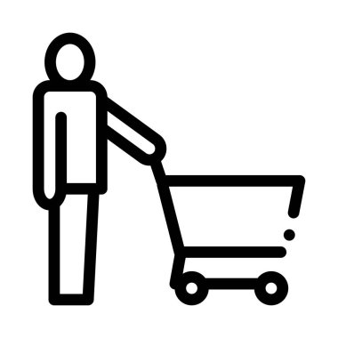 Müşteri Aracı Simgesi Vektör Özeti İllüstrasyonu