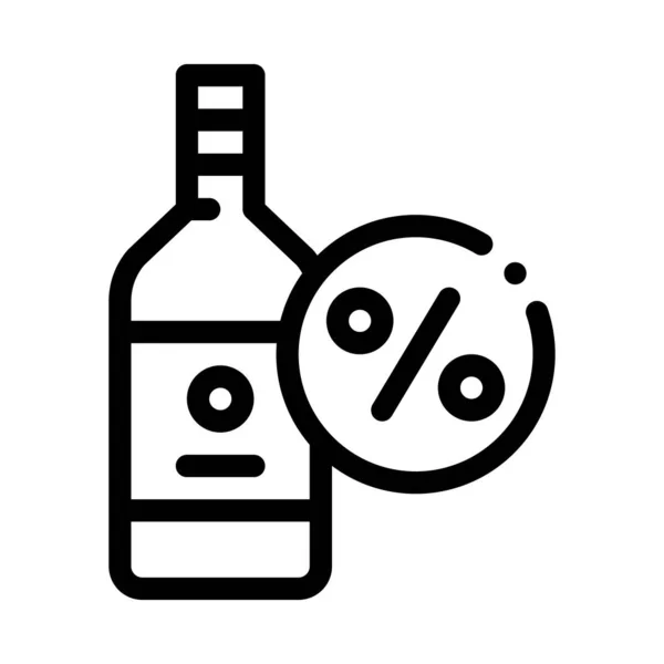 Icono de la botella de la bebida Ilustración del contorno del vector — Vector de stock