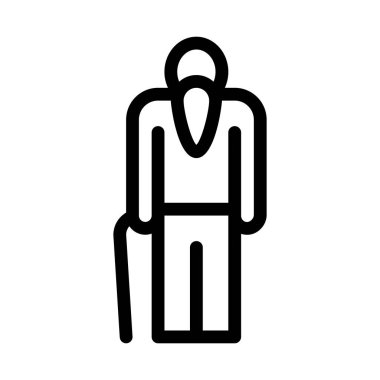 Yaşlı Adam Simge Vektör Taslağı ResmiComment