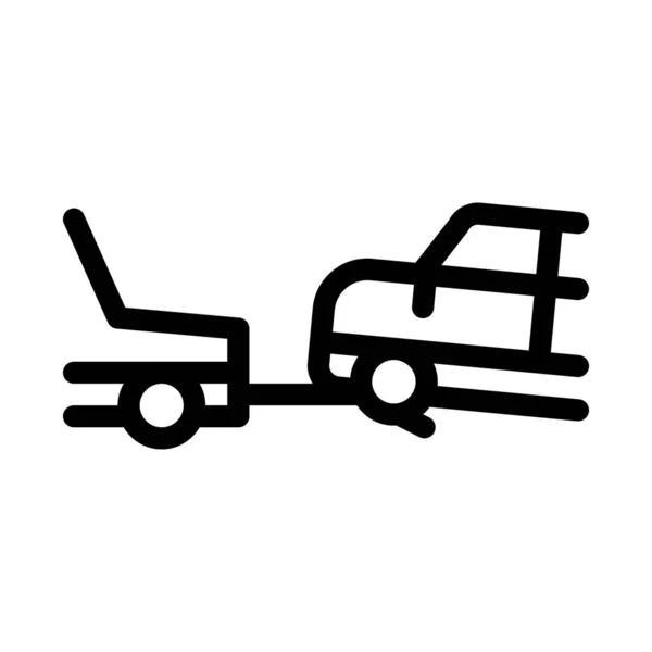 Evacuare veicolo icona vettoriale Outline Illustrazione — Vettoriale Stock