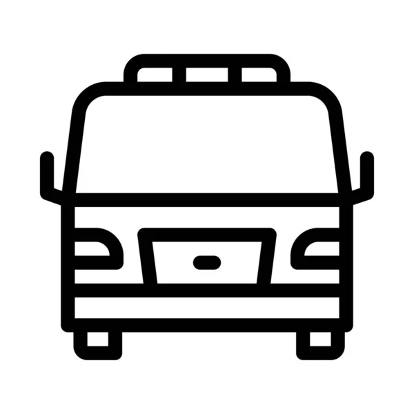 Tow Car Truck Icon Vector Outline Illustration — Stock Vector