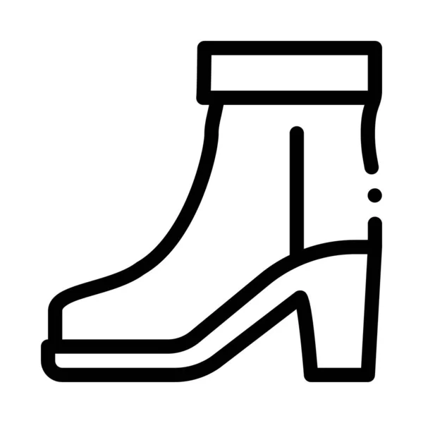 Zapato de arranque Icono Vector Esquema Ilustración — Archivo Imágenes Vectoriales