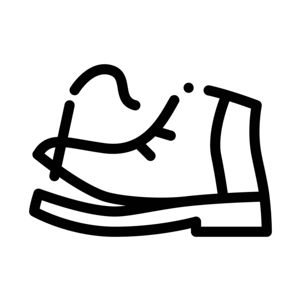 Zerrissene Schuh Thread Symbol Vektor Umriss Illustration — Stockvektor