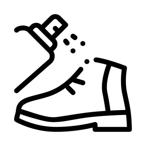 Spray Pintura Zapato Icono Vector Esquema Ilustración — Vector de stock