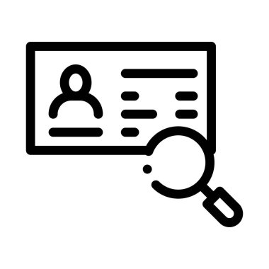 Pasaport Araştırması Simgesi Vektör Özeti İllüstrasyonu