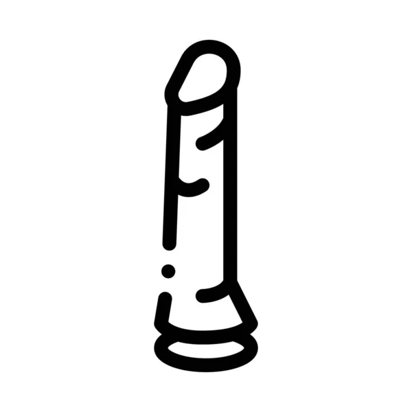 Brinquedos Sexuais Dildo Ícone Vetor Esboço Ilustração —  Vetores de Stock