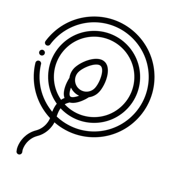 Ilustracja zarysu ikony wektora komórki spermy — Wektor stockowy