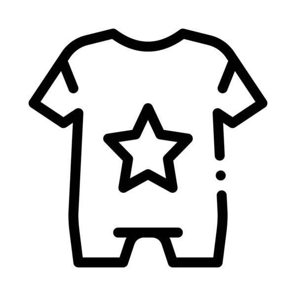 Ikona dětské oblečení Vektorový obrys Ilustrace — Stockový vektor